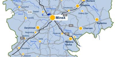 Minsk mapa Belarus