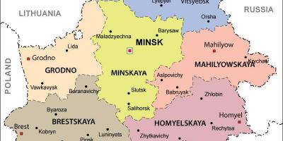 Mapa ng Belarus pampulitika